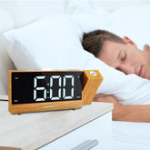 Wood Style Alarm Clock Projection Radio My Wall Clock